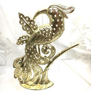 Torino Vtg Gold Tone Metal Bird Earring Rack Display